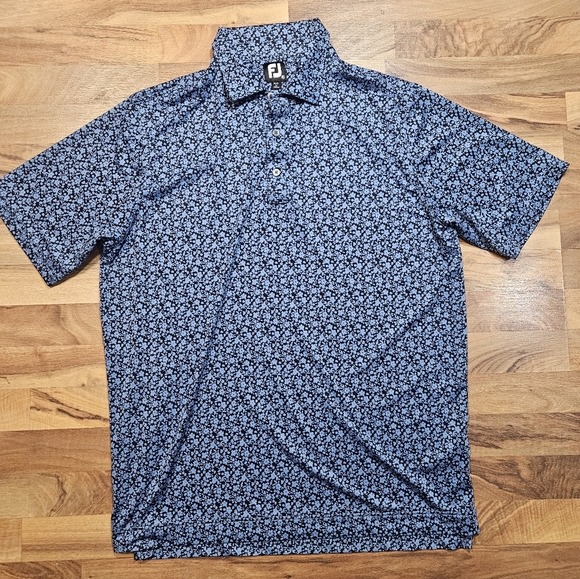 FootJoy Other - FootJoy Golf Polo Shirt XL Blue Floral Print Performance